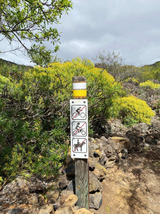 Poste de senderismo tenerife